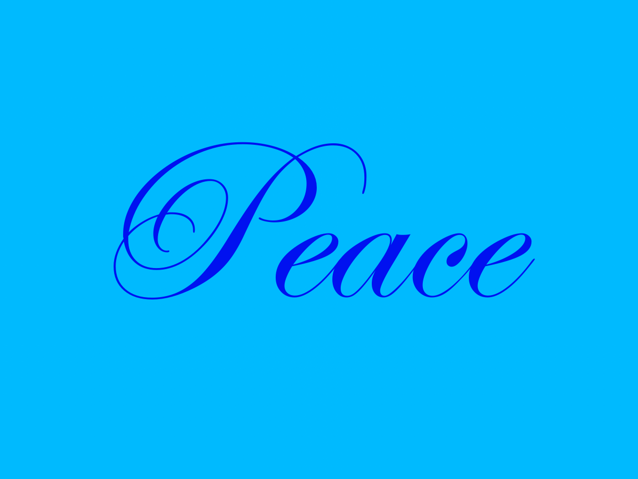 “Peace” Medallion Ornament (Colored Background & Font)