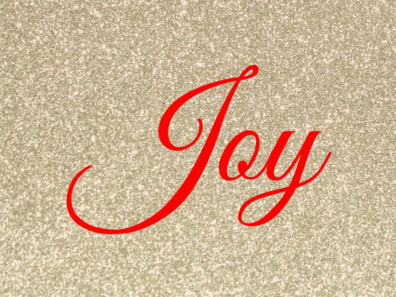 “Joy” Medallion Ornament (Gold Glitter Background)