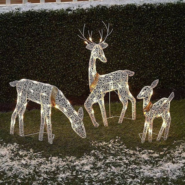 LED Wrought Iron Reindeer Decorations