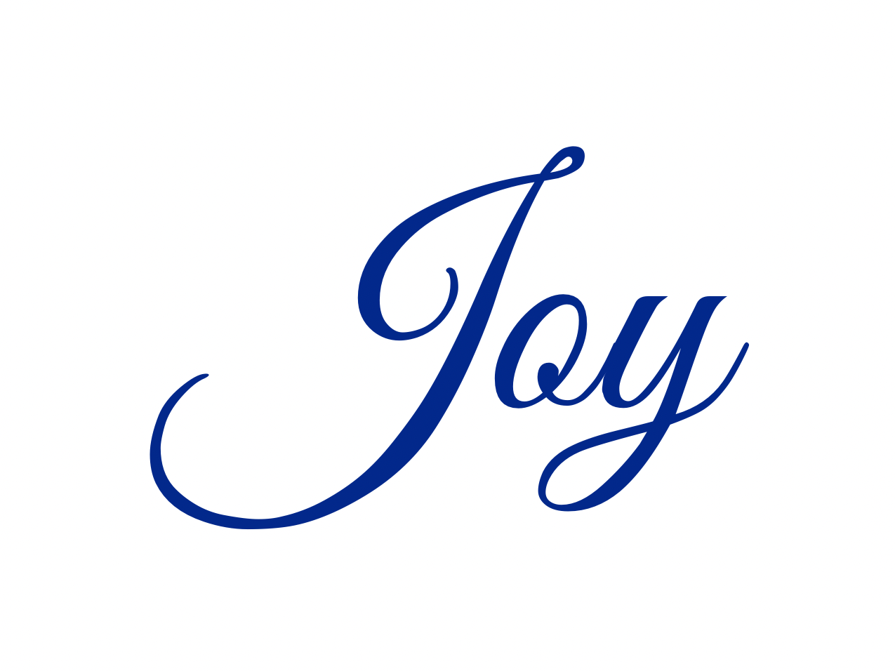 “Joy” Medallion Ornament (White Background w/ Colored Font)