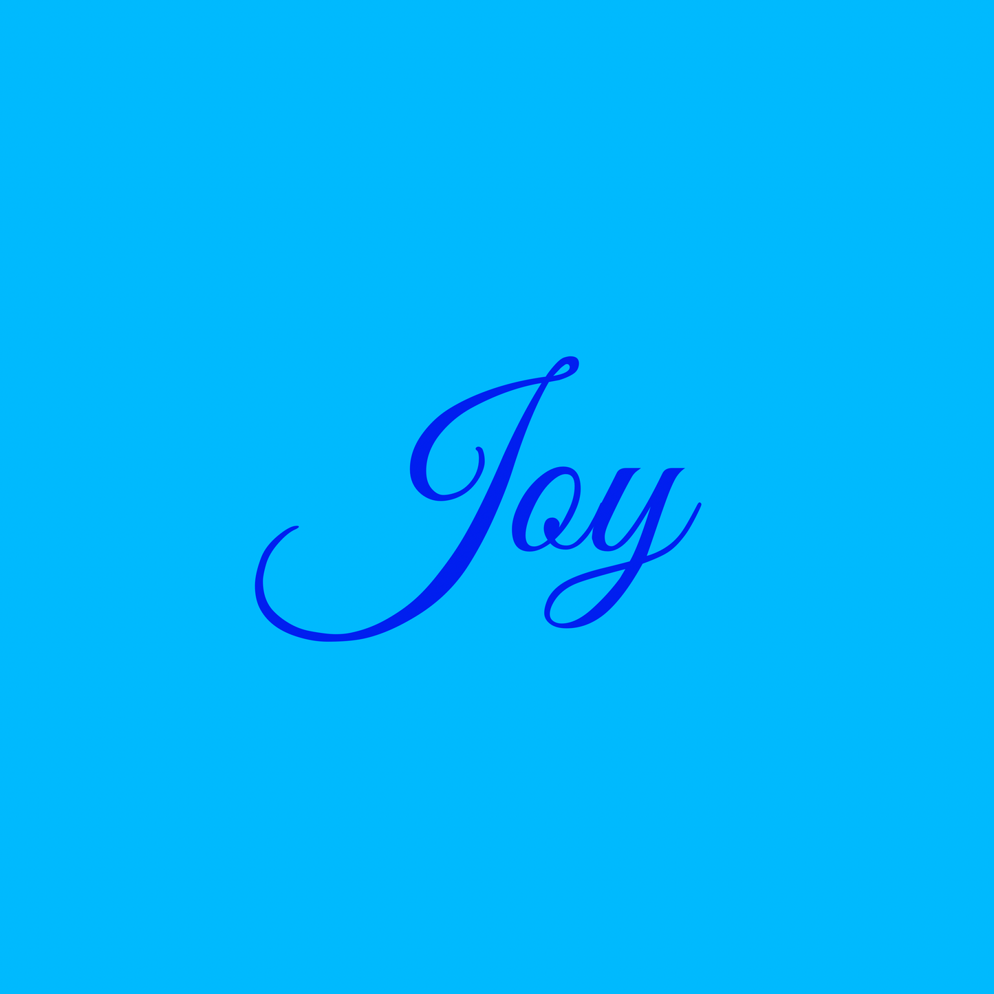 Cursive “Joy” Plate (Colored Background & Font)