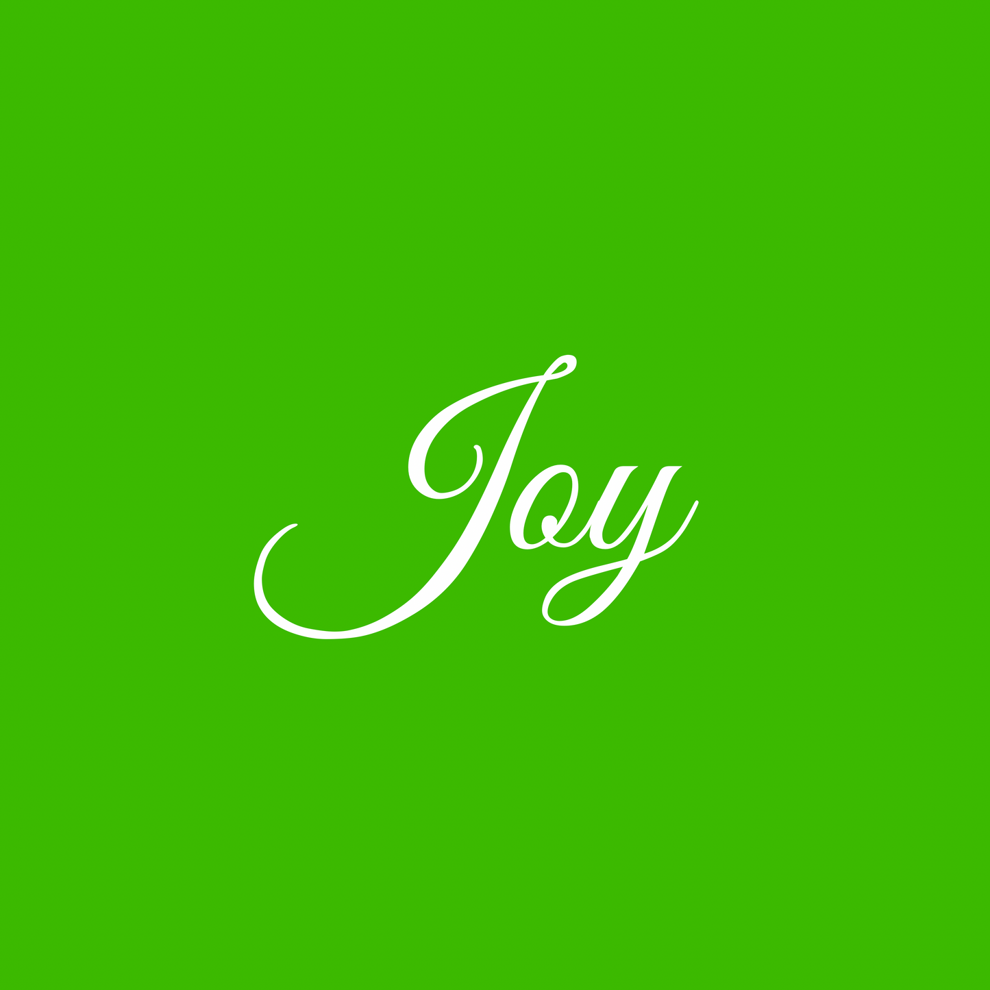 Cursive “Joy” Plate (Colored Background w/ White Font)