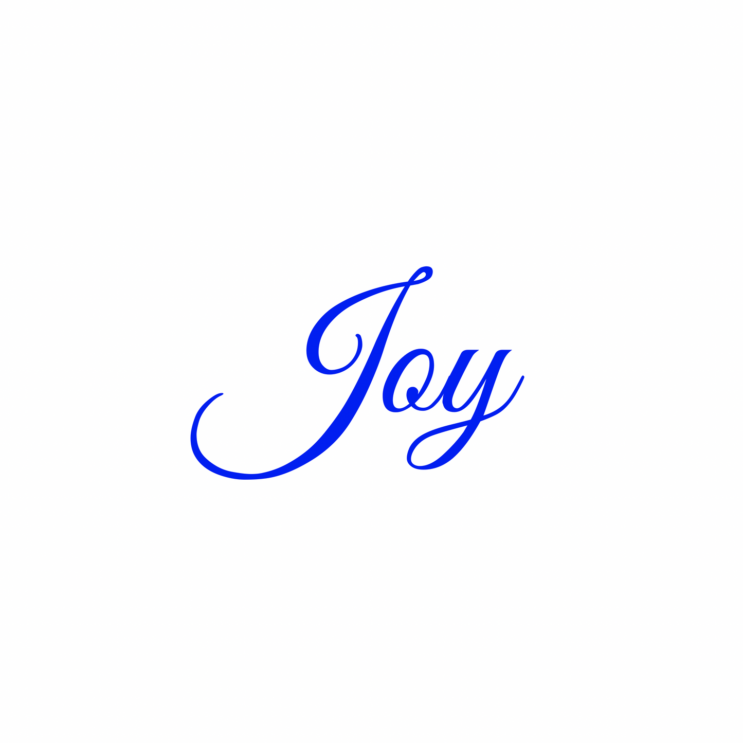 Cursive “Joy” Plate (White Background w/ Colored Font)