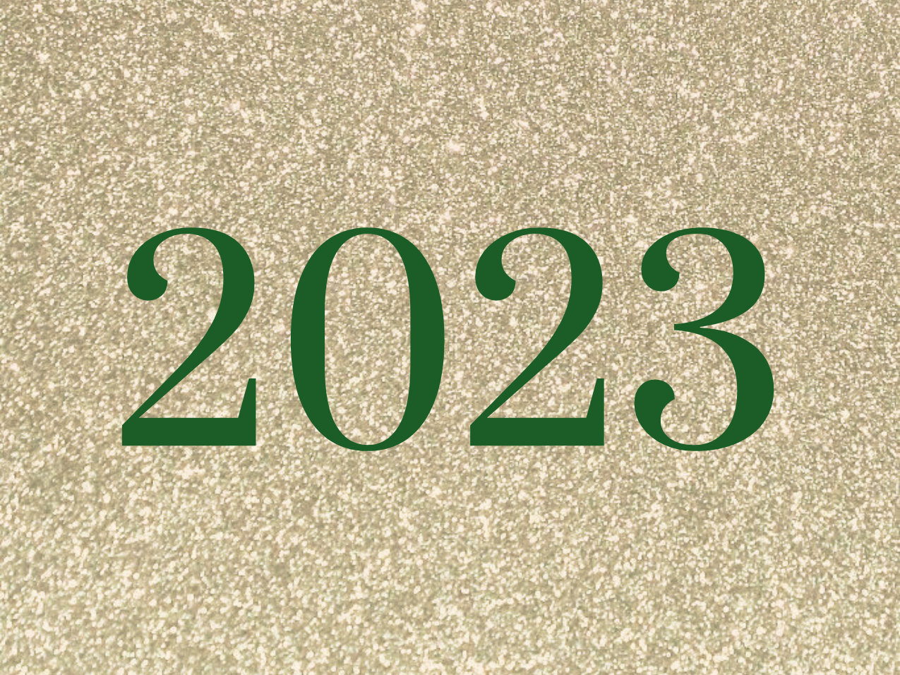 “2023” Medallion Ornament (Gold Glitter Background)