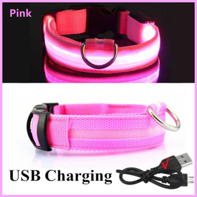 Adjustable LED Glowing Pet Collar