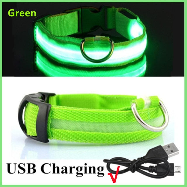 Adjustable LED Glowing Pet Collar