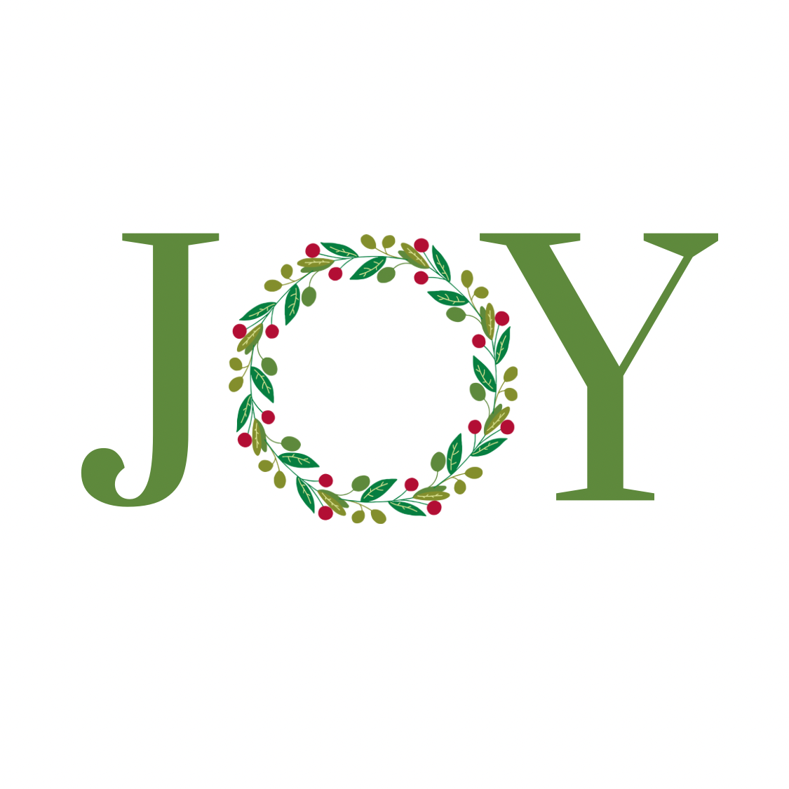 “Joy” Wreath Mug