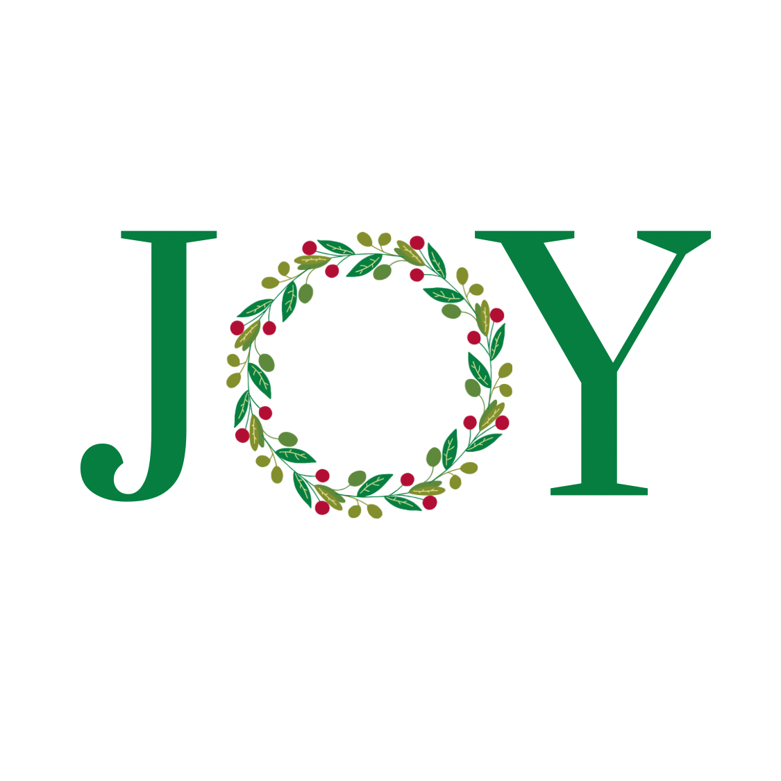 “Joy” Wreath Mug