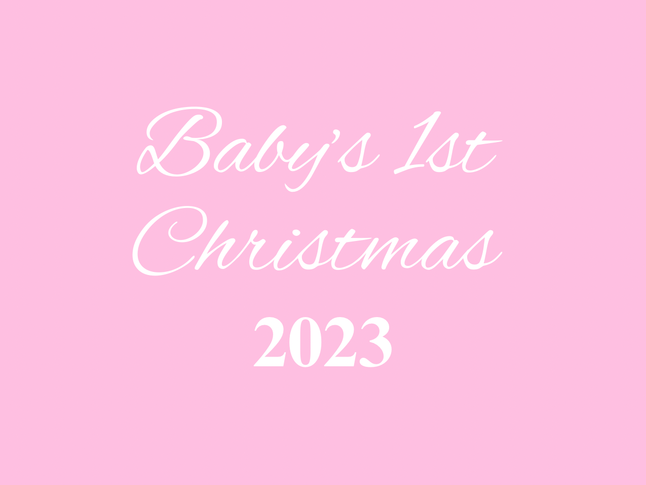 “Baby’s 1st Christmas” Medallion Ornament (Colored Background w/ White Font)