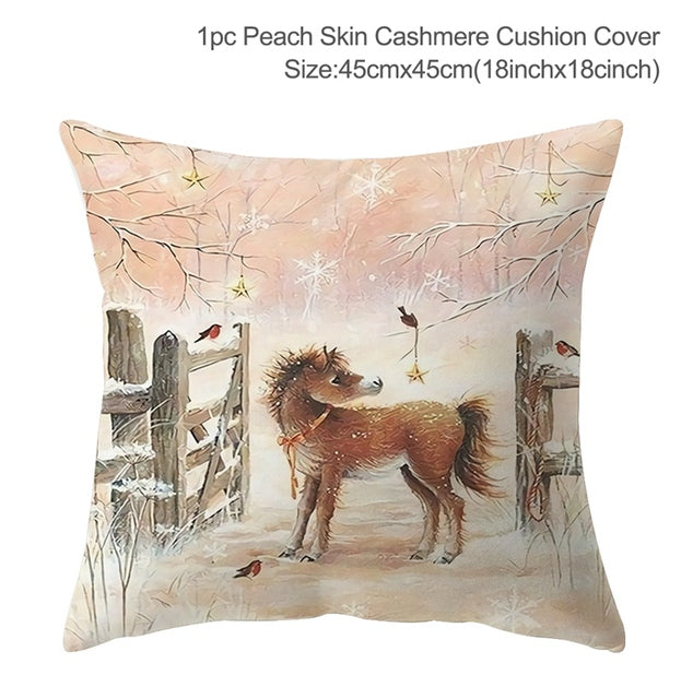 Winter-Themed Pillow Cover