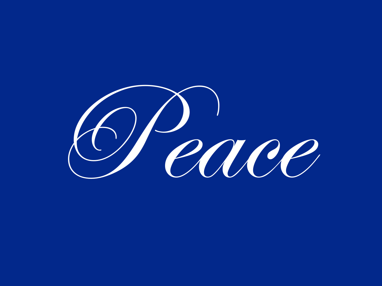 “Peace” Medallion Ornament (Colored Background w/ White Font)