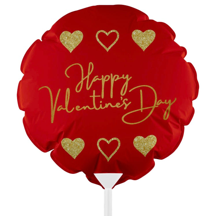 “Happy Valentine’s Day” Balloon (R&Gld)