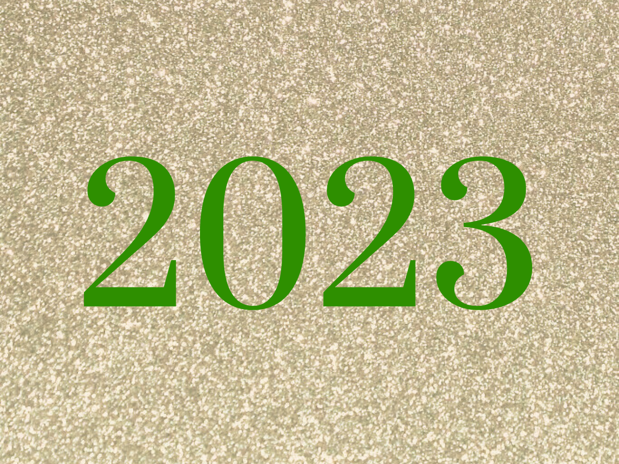 “2023” Medallion Ornament (Gold Glitter Background)