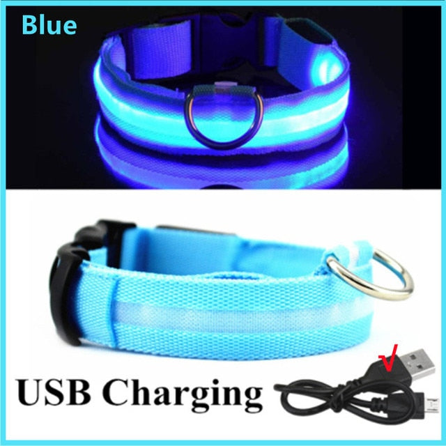 Adjustable LED Glowing Pet Collar