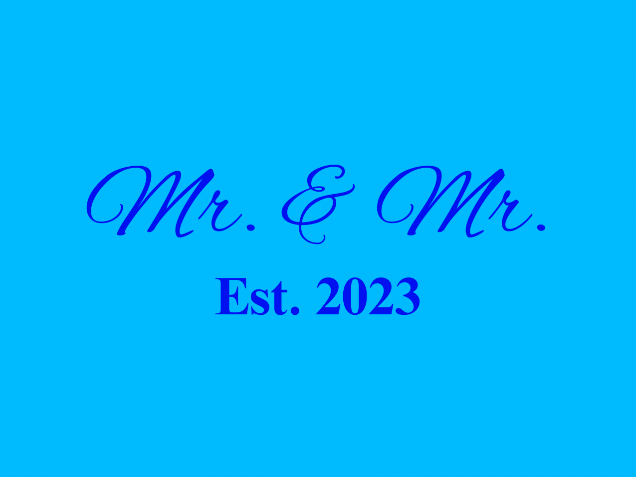 “Spouses Est. 2023” Medallion Ornament (Light Blue Background w/ Royal Blue Font)