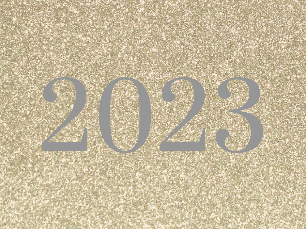 “2023” Medallion Ornament (Gold Glitter Background)