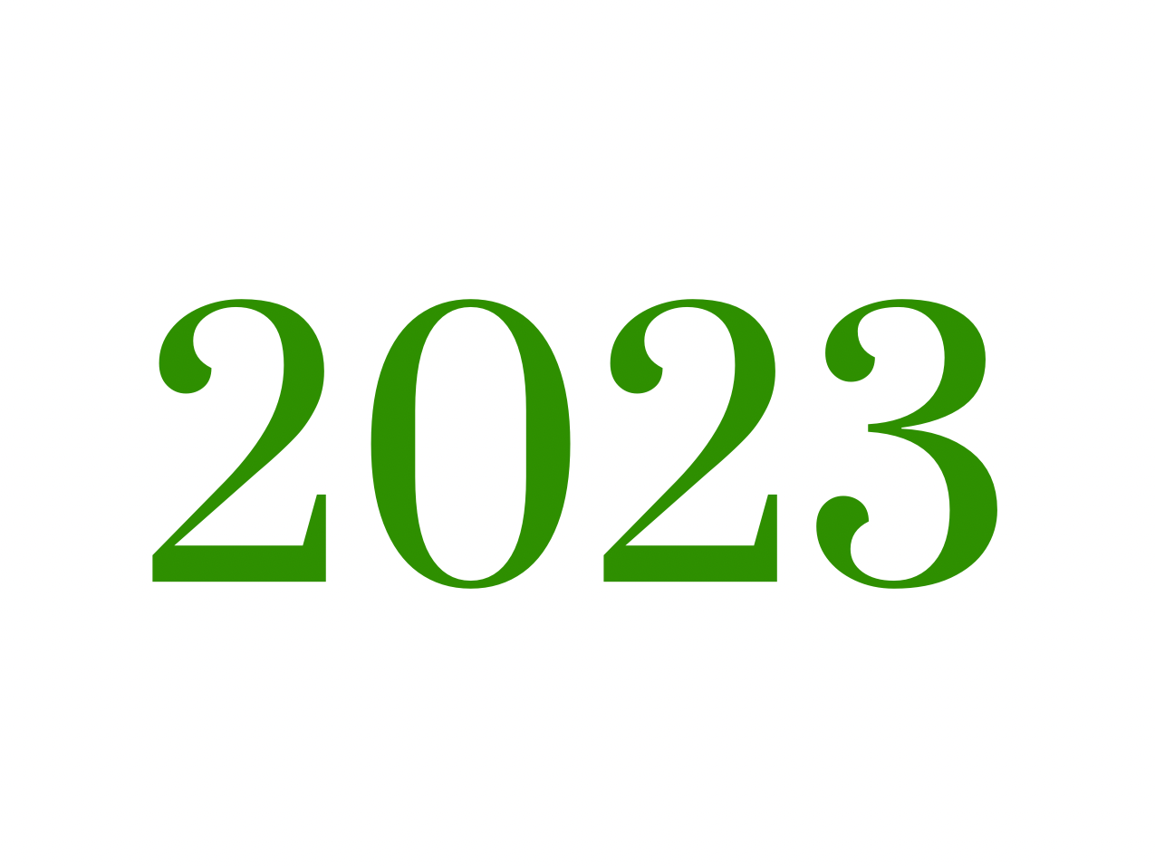 “2023” Medallion Ornament (White Background w/ Colored Font)