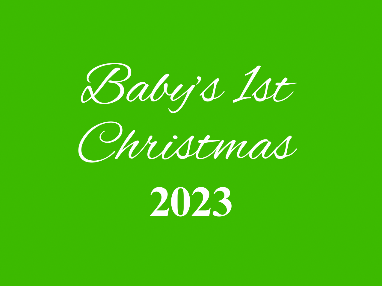 “Baby’s 1st Christmas” Medallion Ornament (Colored Background w/ White Font)