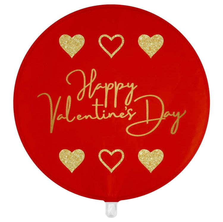 “Happy Valentine’s Day” Balloon (R&Gld)