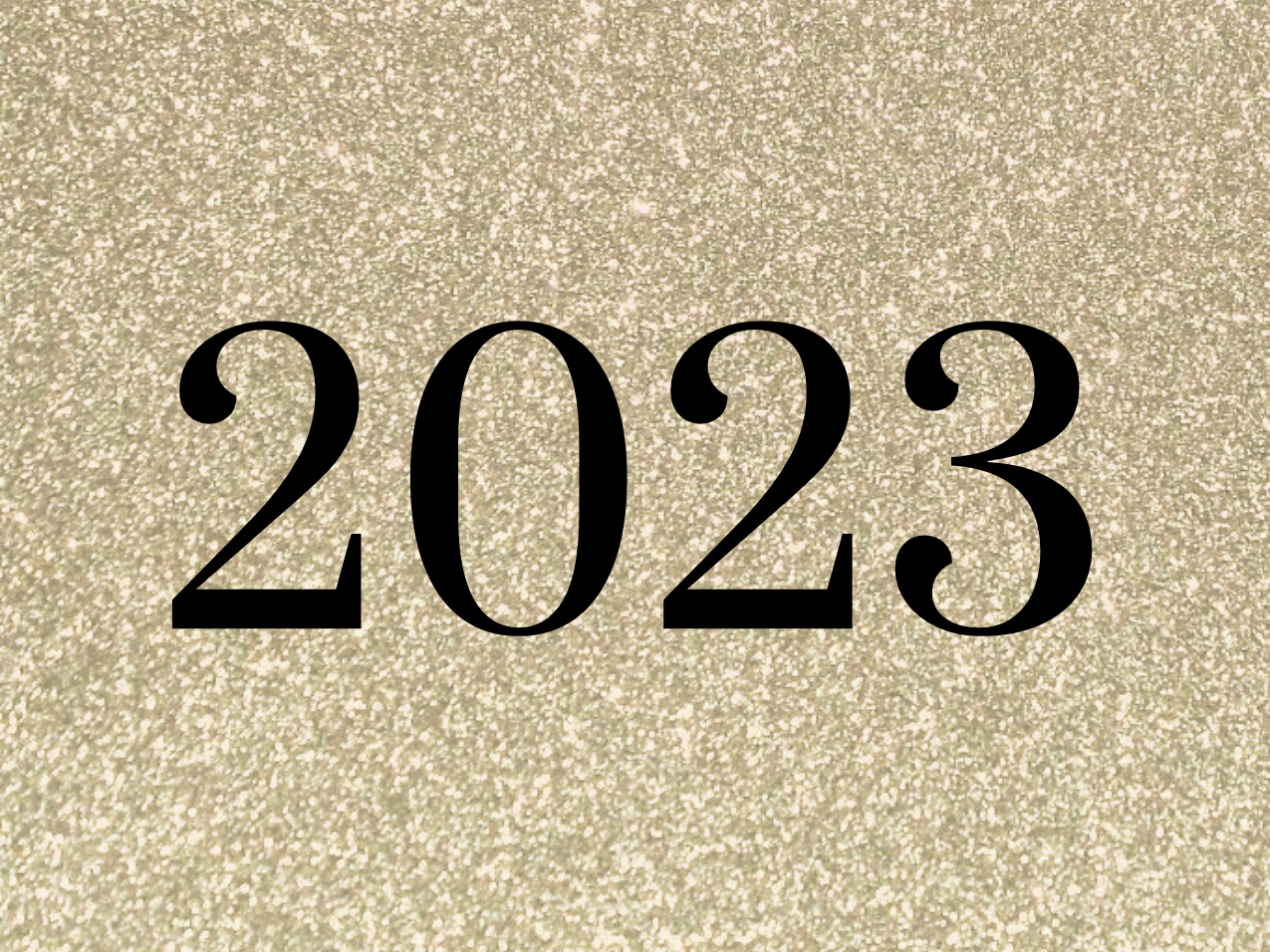 “2023” Medallion Ornament (Gold Glitter Background)