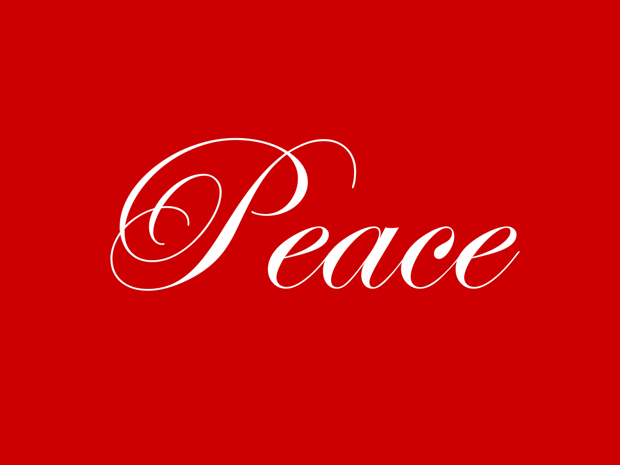 “Peace” Medallion Ornament (Colored Background w/ White Font)