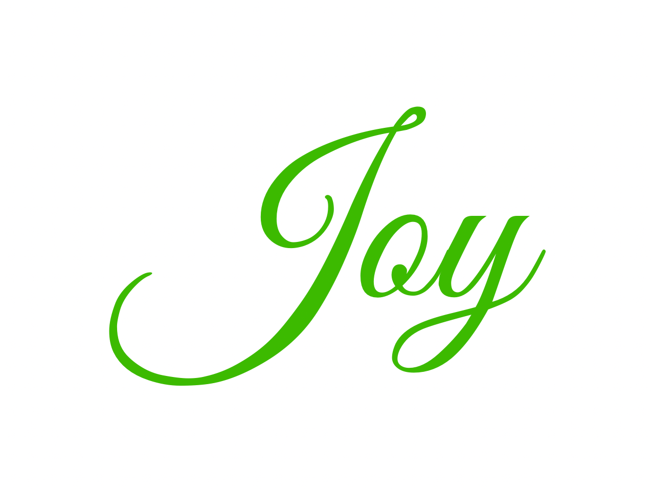 “Joy” Medallion Ornament (White Background w/ Colored Font)