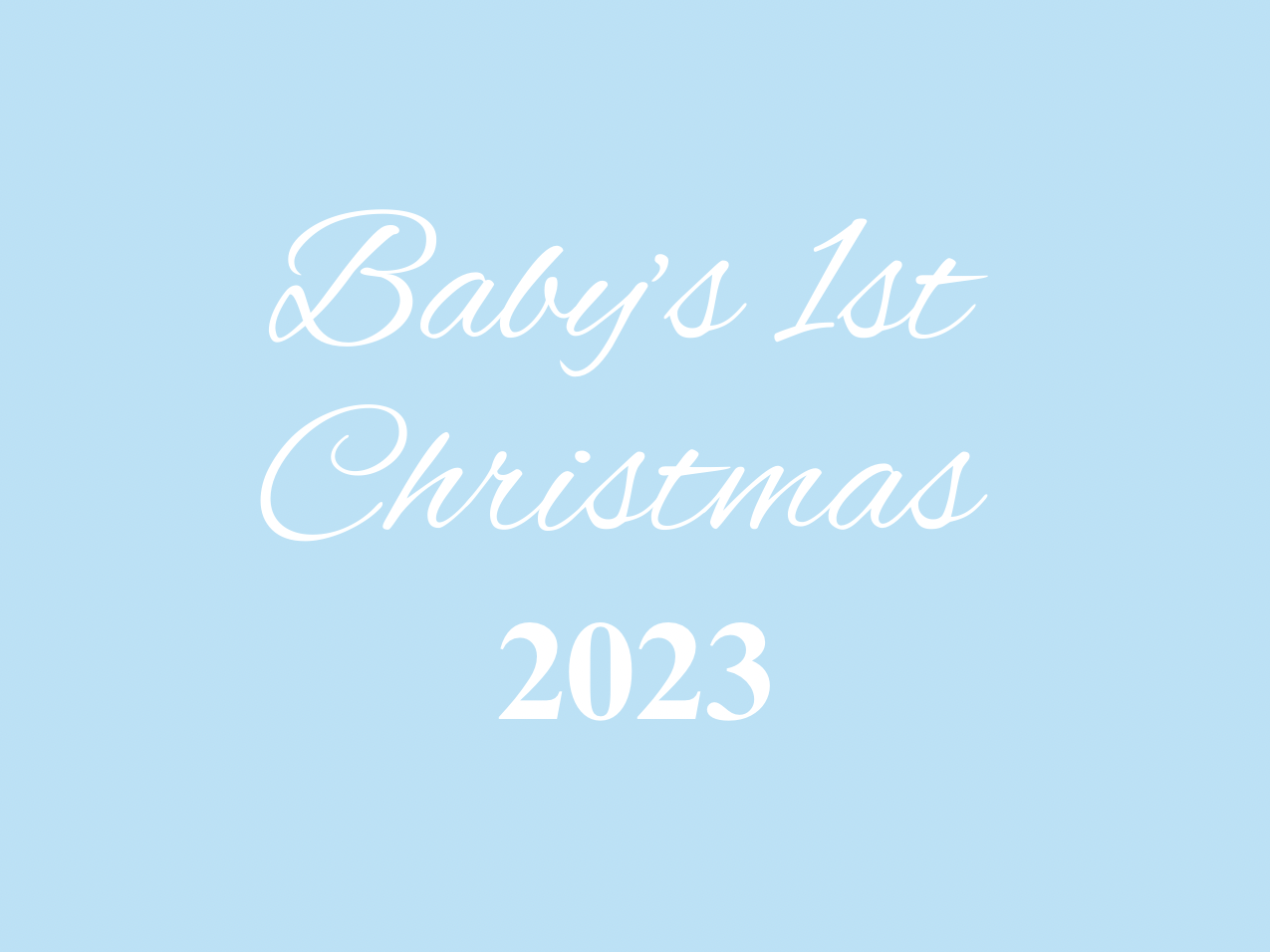 “Baby’s 1st Christmas” Medallion Ornament (Colored Background w/ White Font)