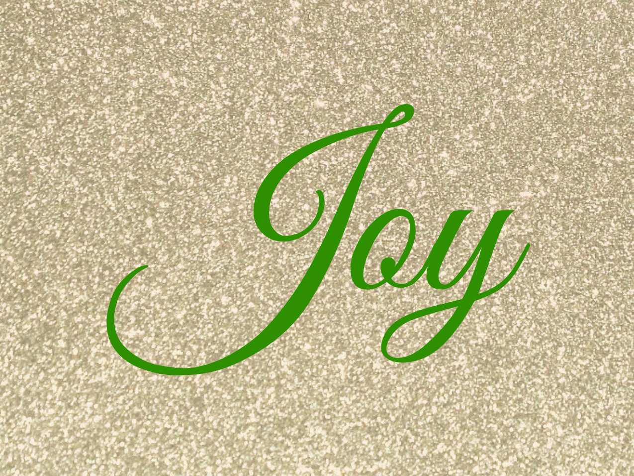 “Joy” Medallion Ornament (Gold Glitter Background)