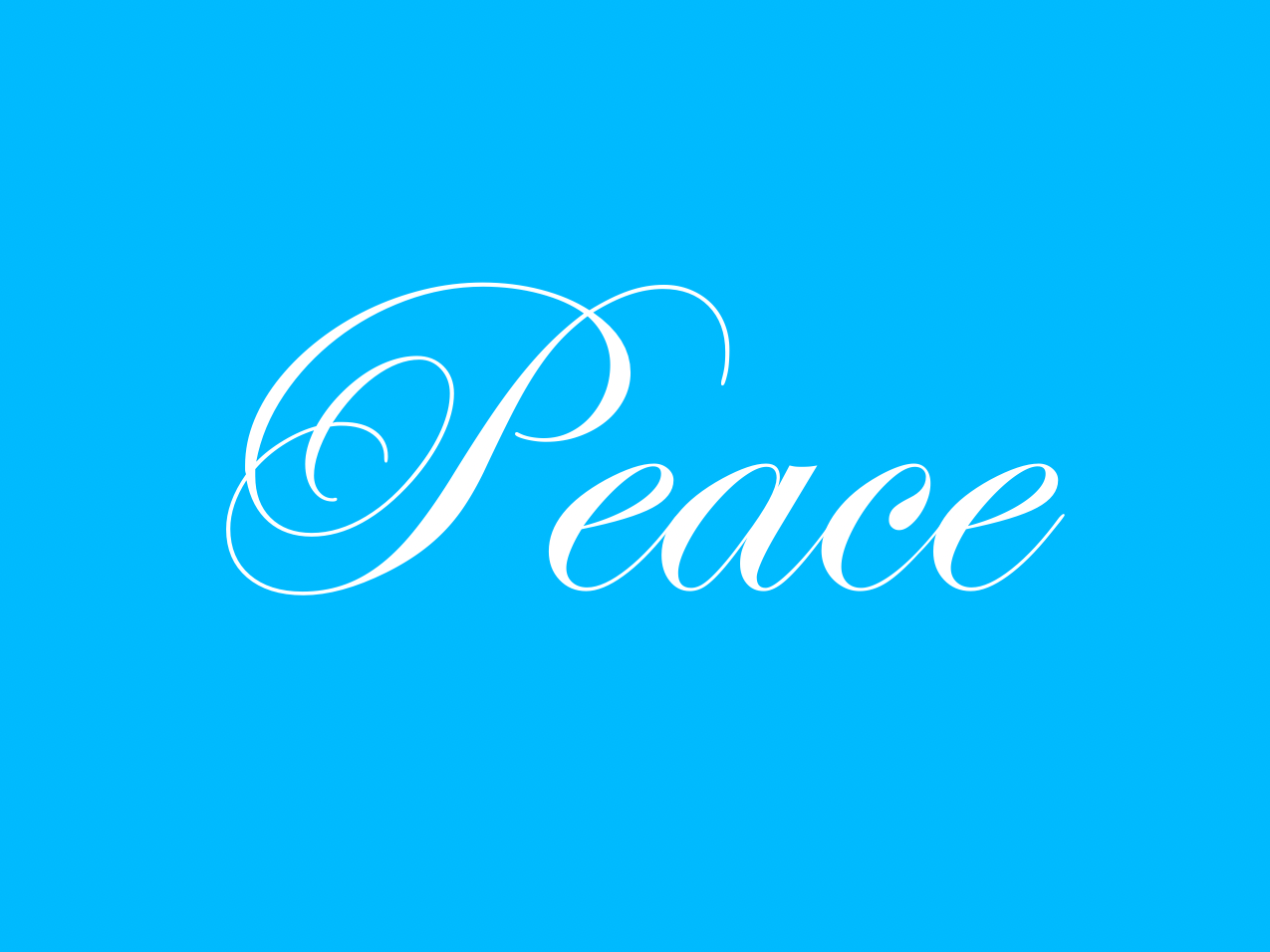 “Peace” Medallion Ornament (Colored Background w/ White Font)