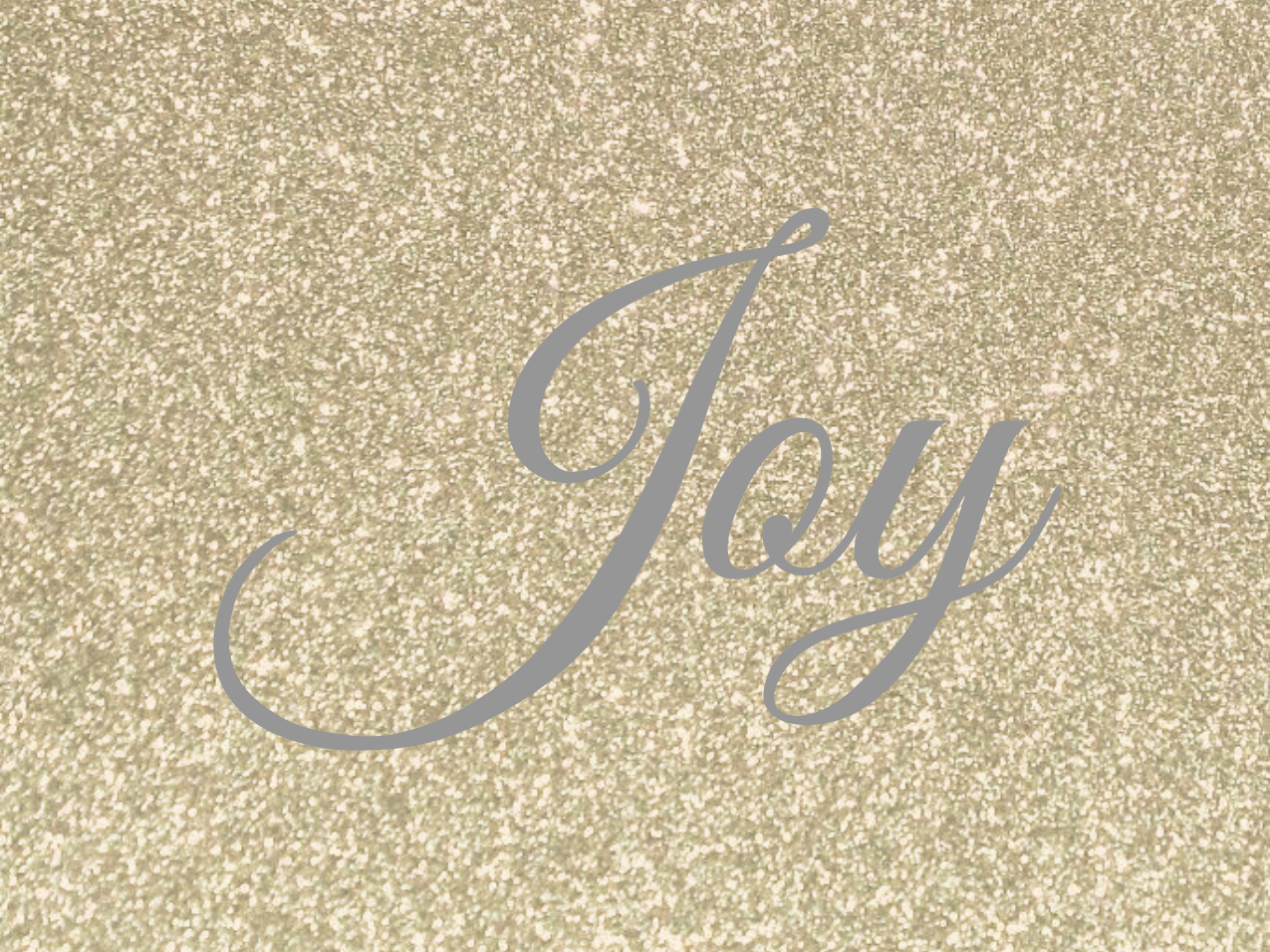 “Joy” Medallion Ornament (Gold Glitter Background)