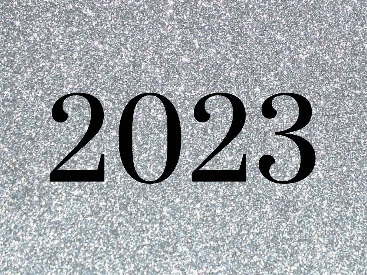 “2023” Medallion Ornament (Silver Glitter Background)