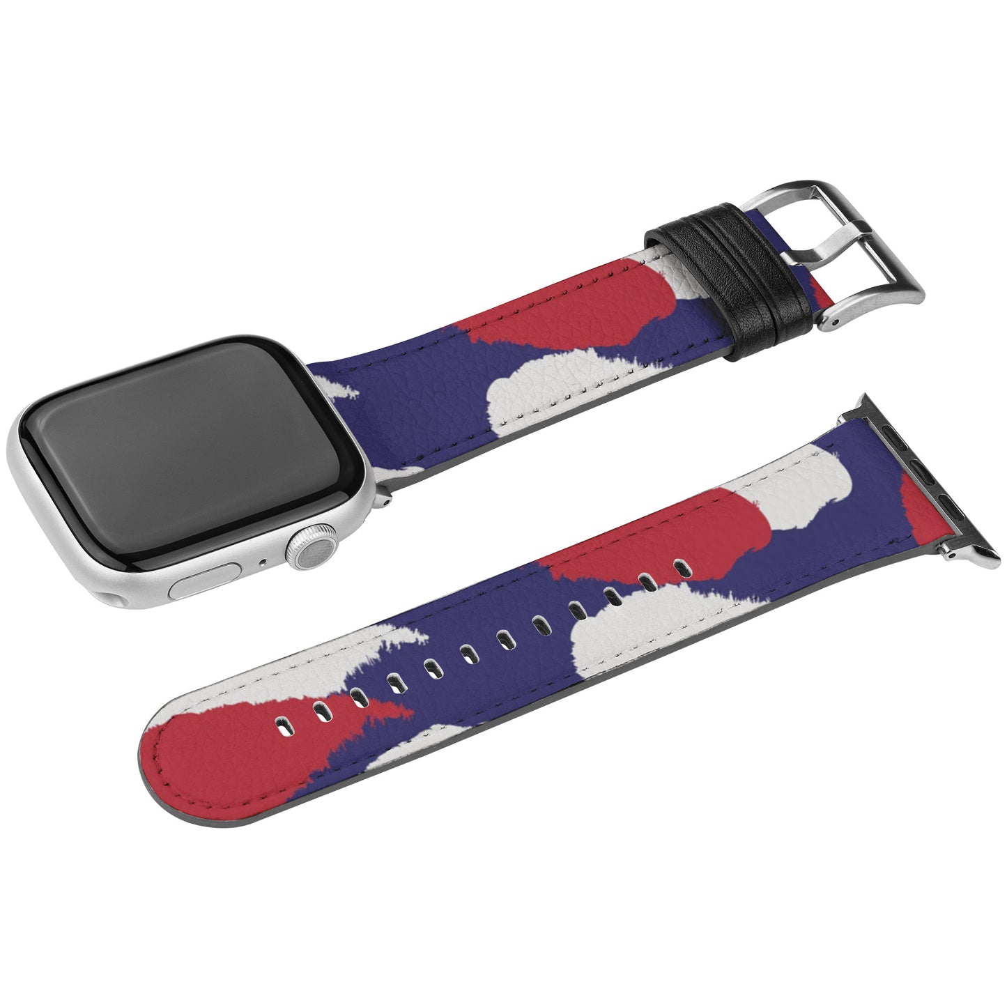 Apple Watch Band (Red/White/Blue Splotch)