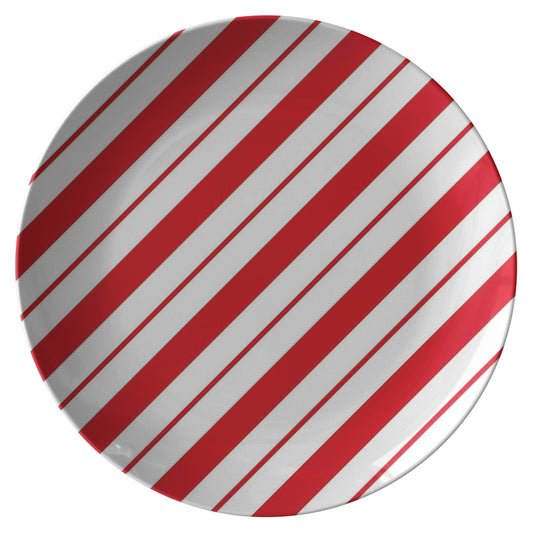 Candy Cane Stripe Plate