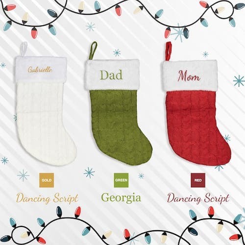 Custom Embroidered Holiday Stocking