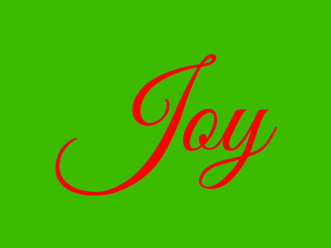 “Joy” Medallion Ornament (Colored Background & Font)