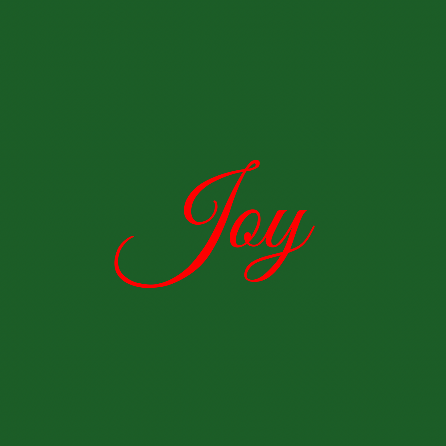 Cursive “Joy” Plate (Colored Background & Font)