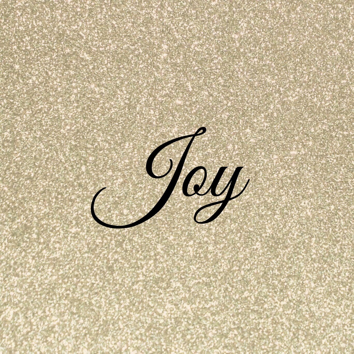 Cursive “Joy” Plate (Gold Glitter Background)