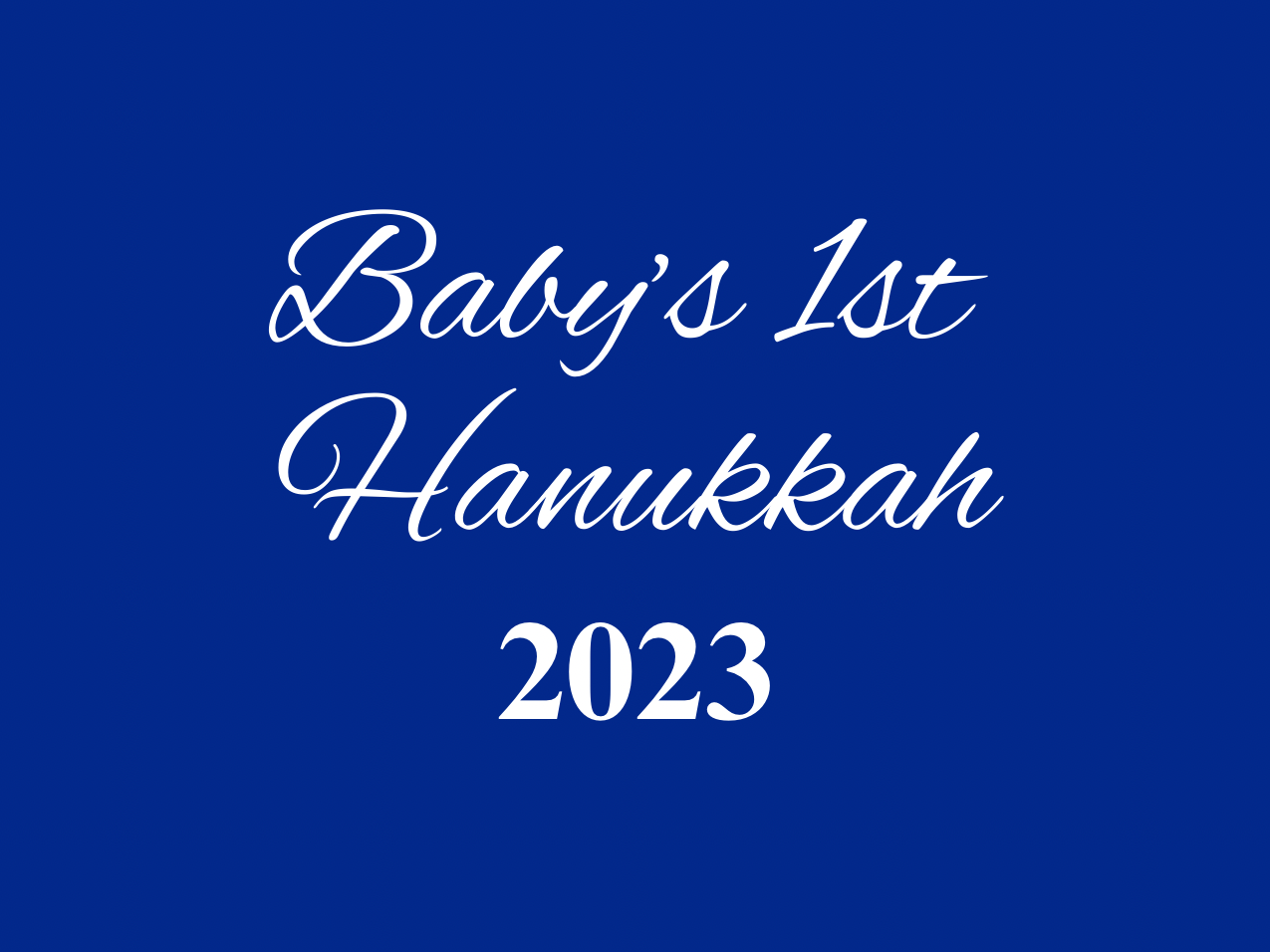 “Baby’s 1st Hanukkah” Medallion Ornament (Colored Background w/ White Font)