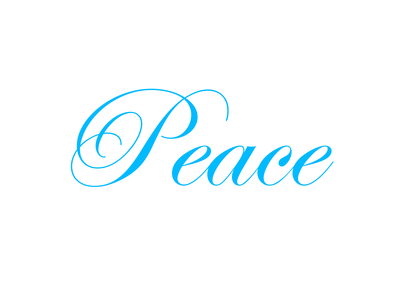 “Peace” Medallion Ornament (White Background w/ Colored Font)