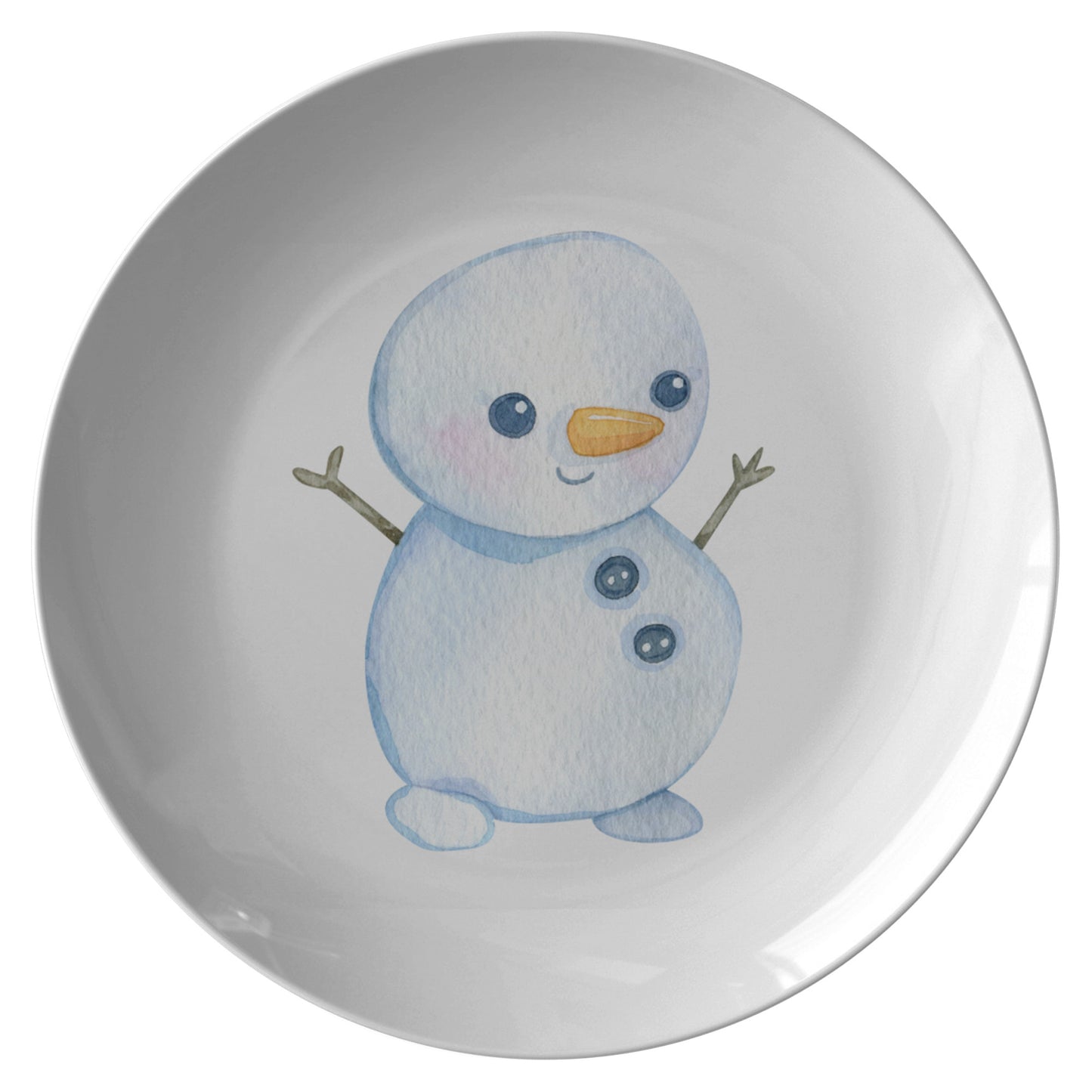 Happy Snowman Plate