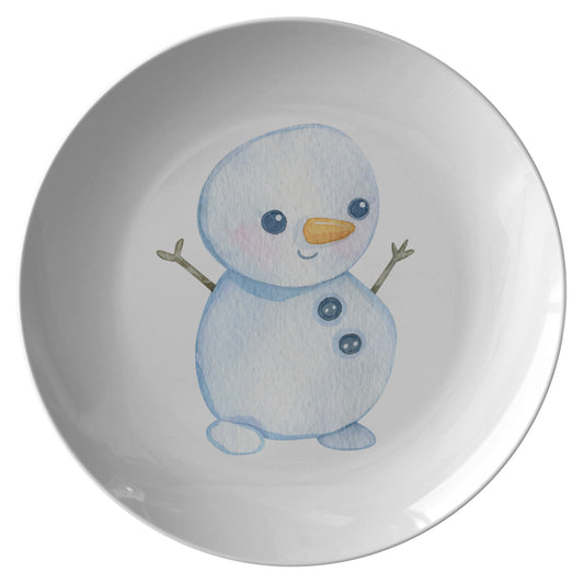 Happy Snowman Plate