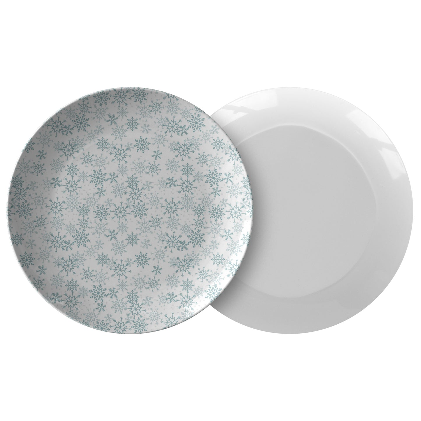 Light Blue Snowflake Plate