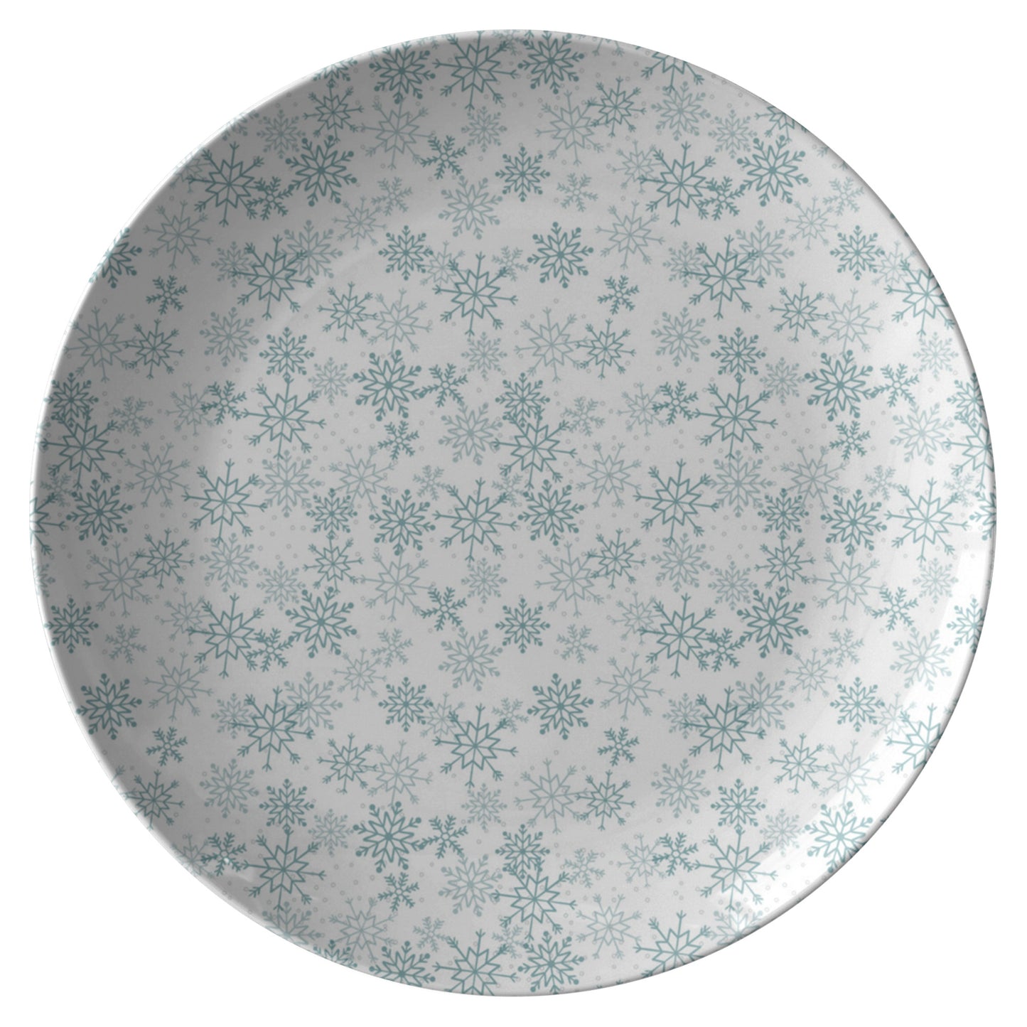 Light Blue Snowflake Plate