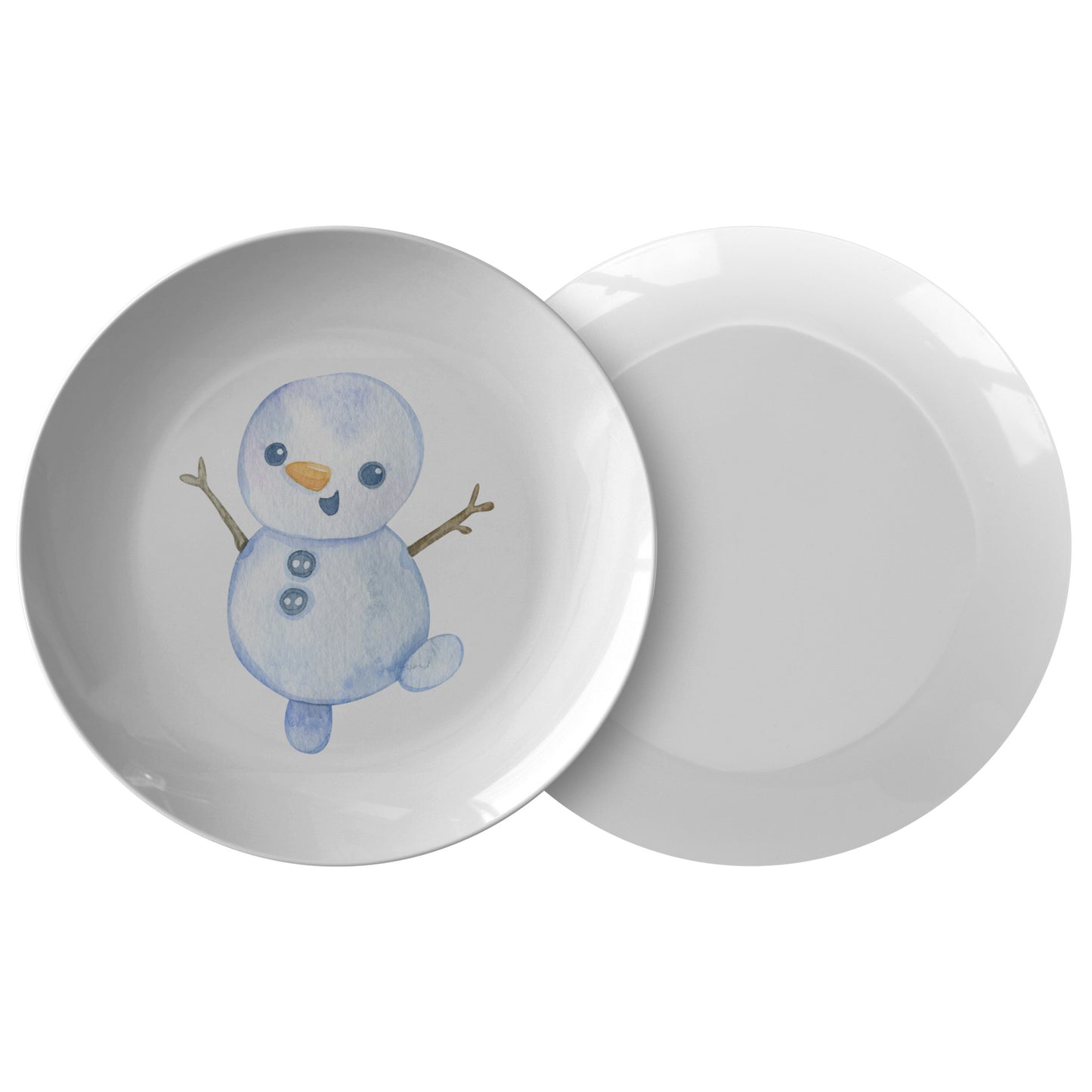 Cheerful Snowman Plate