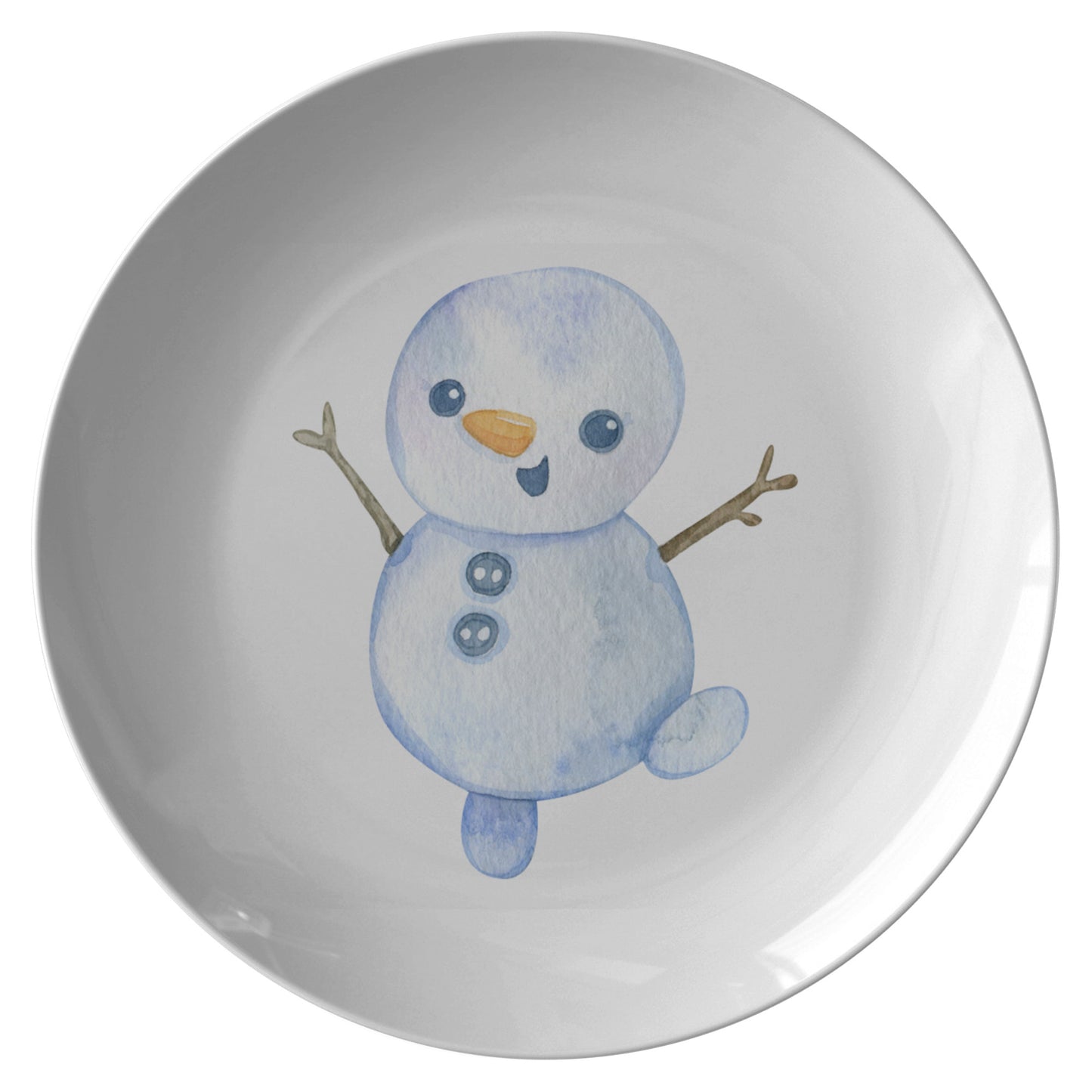 Cheerful Snowman Plate