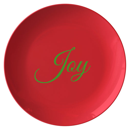 Cursive “Joy” Plate (Colored Background & Font)