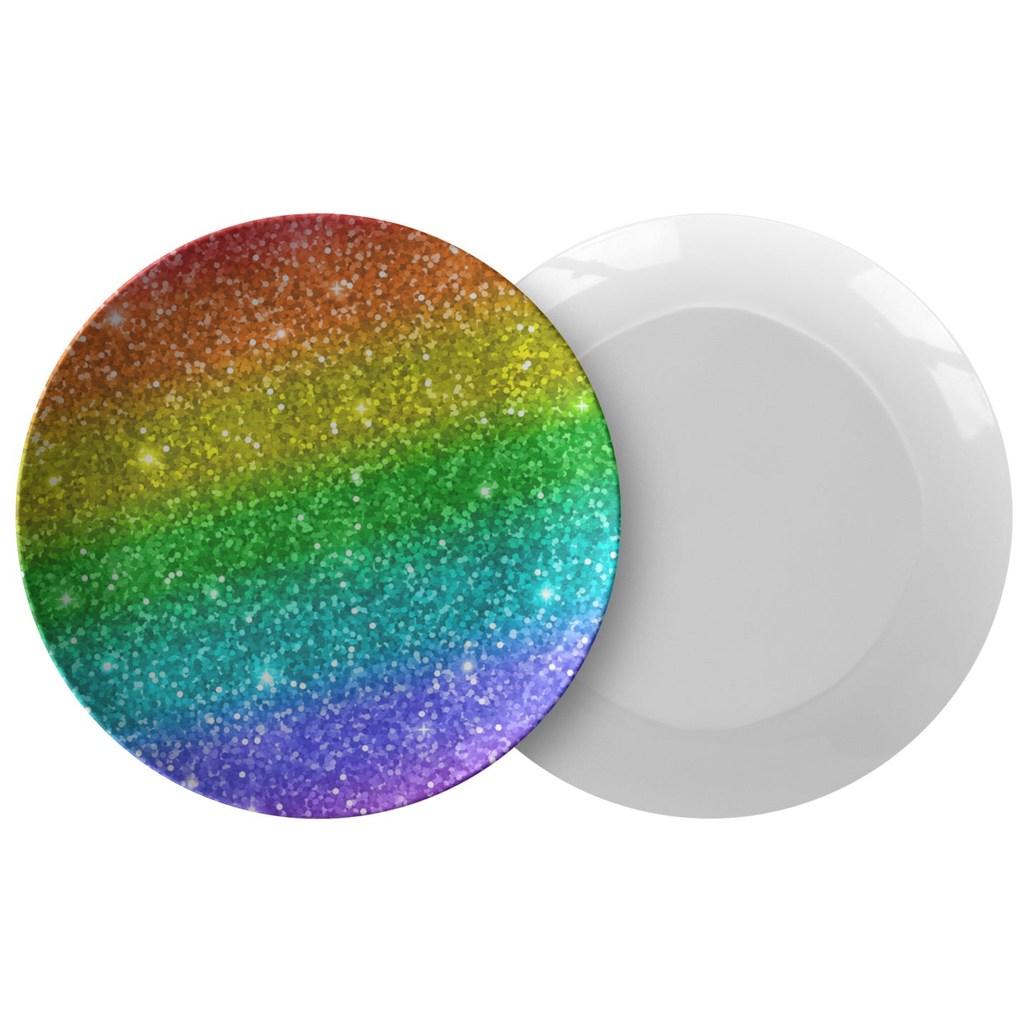 Rainbow Glitter Plate