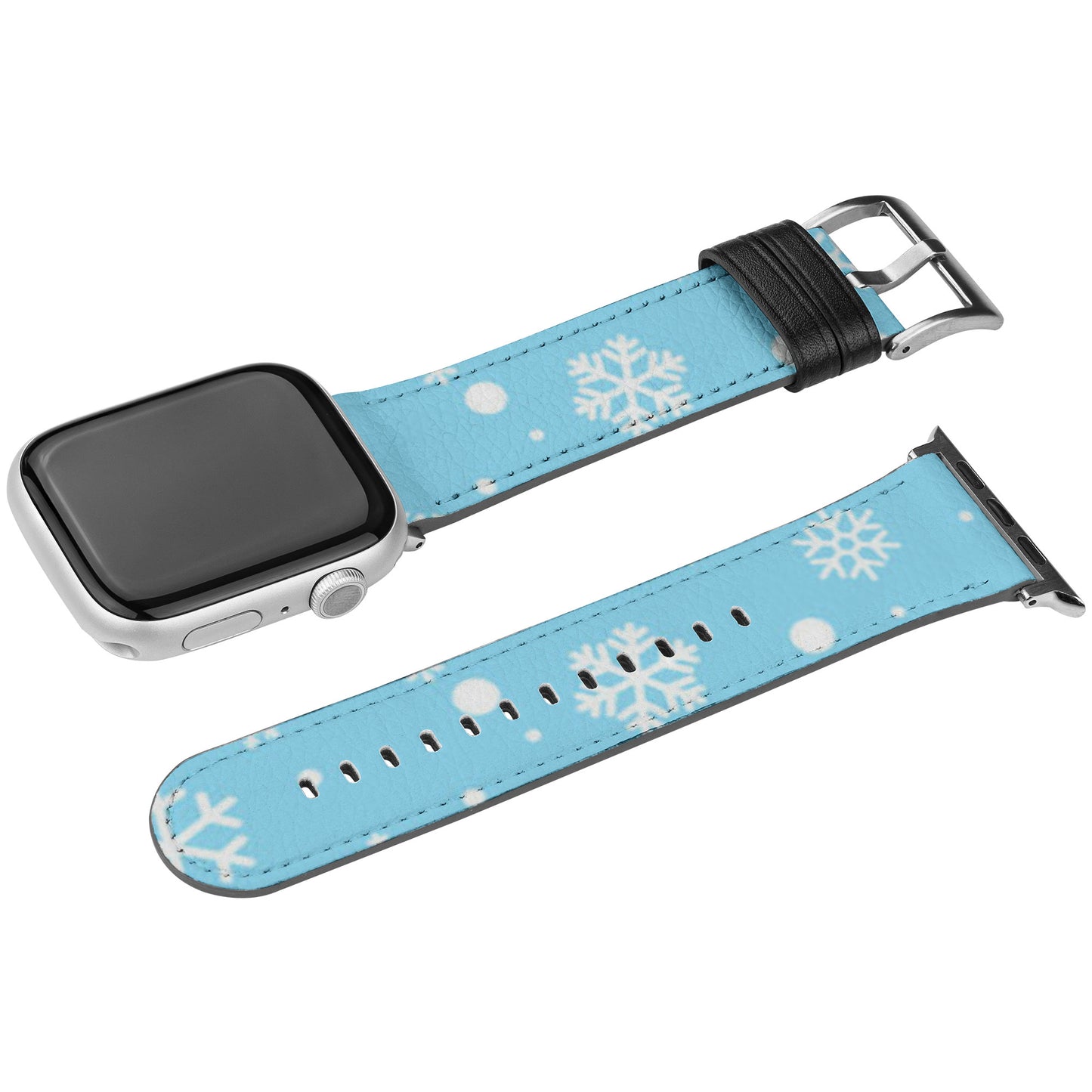 Apple Watch Band (Blue/White Snowflakes)