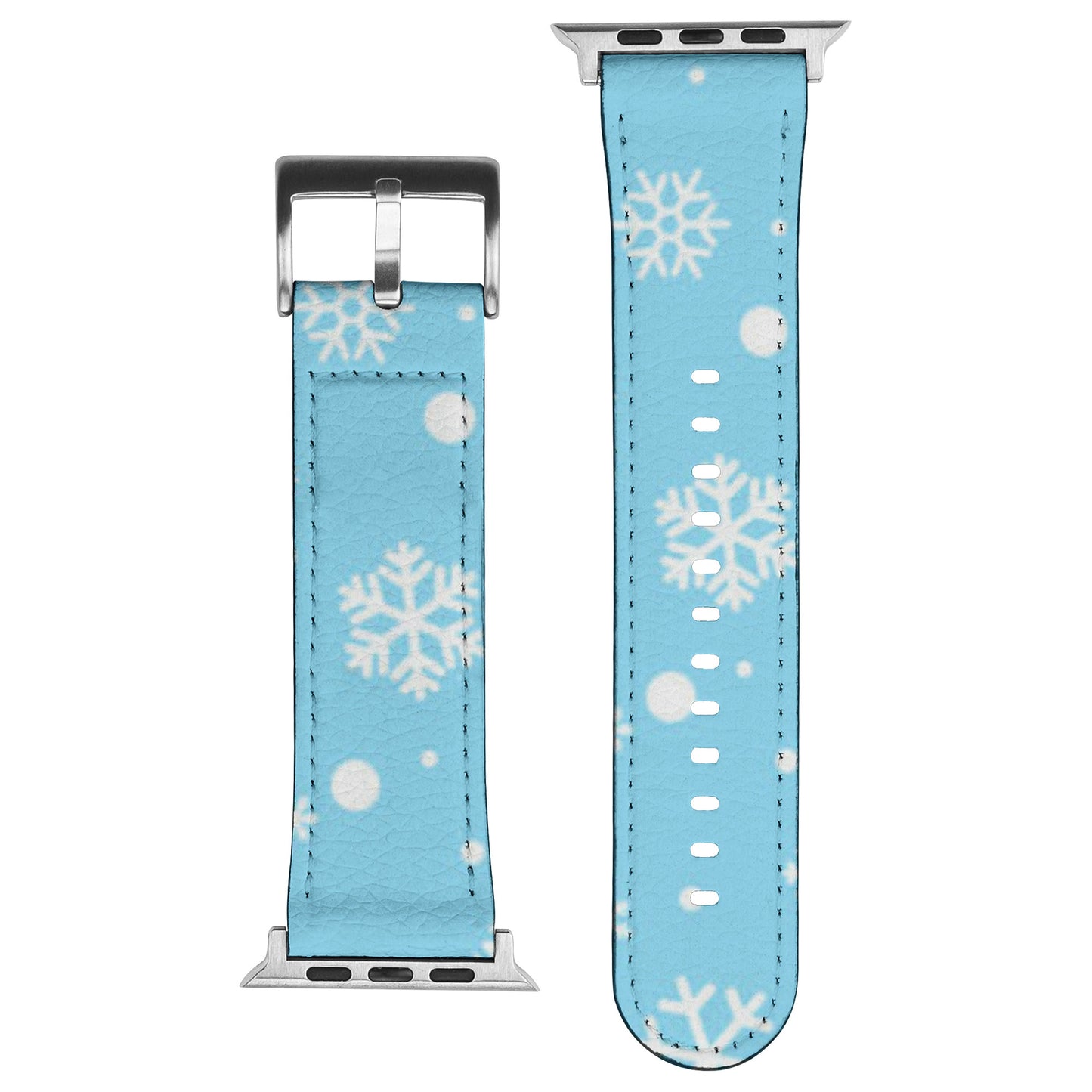 Apple Watch Band (Blue/White Snowflakes)