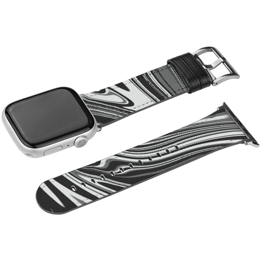 Apple Watch Band (Black/White Swirl)